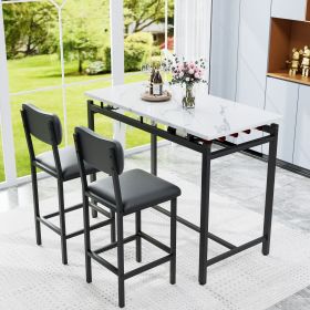 3 piece Dining/Bar Table Set for Small Spaces