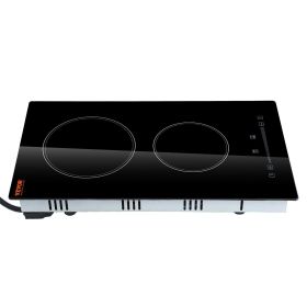 VEVOR Built in Electric Stove Top, 20 x 11.6 inch 2 Burners, Sensor Touch Control, Timer & Child Lock Included