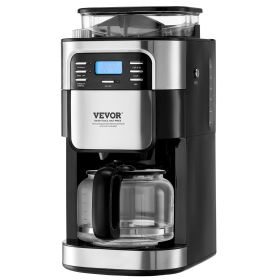 VEVOR 12-Cup Drip Coffee Machine with 24-Hour Timer for Auto Brew