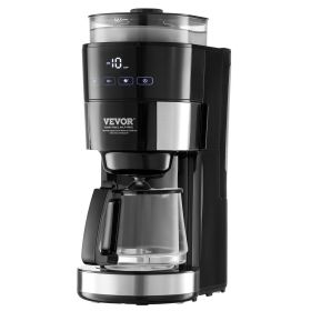 VEVOR 10-Cup Drip Coffee Machine with 3 Brew Strength Control