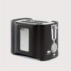 2 Slice Stainless Steel Toaster with Wide Slots