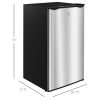 3.2 Cu.Ft Mini Fridge Freezer, Single Door with Adjustable Thermostat