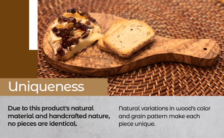 Mediterranean Olive Wood Bread & Butter Set