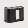 2 Slice Stainless Steel Toaster with Wide Slots