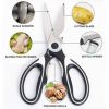 Stainless Steel Multifunctional Ultra Sharp Kitchen Shears with Cover, Heavy Duty