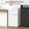 3.2 Cu.Ft Double Door Mini Fridge with Freezer