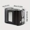 2 Slice Stainless Steel Toaster with Wide Slots