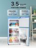 3.5 Cu.ft Retro Mini Fridge with Freezer, 2 Door