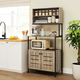 Baker's Rack with Storage Shelves
