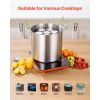 21 QT Stainless Steel Canning Pot with Rack and Lid