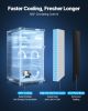 3.2 Cu.Ft Mini Fridge with Freezer, Two Door and Adjustable Temperature