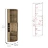 Oban Corner Bar Cabinet with 5 Shelves, 8 Bottle Cubbies