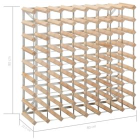 vidaXL Wine Rack for 72 Bottles, Solid Pinewood