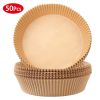 50 Pieces Disposable Non-Stick Oil-proof Air Fryer Parchment Liners, Waterproof