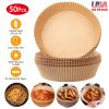 50 Pieces Disposable Non-Stick Oil-proof Air Fryer Parchment Liners, Waterproof