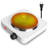 1500W Portable Electric Single Burner Hot Plate with 5 Temperature Adjustments & Non Slip Rubber Feet