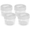4 Pcs (20OZ) Oats Containers with Lids and Folding Spoons