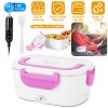 1L Travel Thermal Bento Box, Portable Food Warmer w/ 2 Removable Compartments and 1 Spoon 