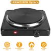 1500W Portable Electric Single Burner Hot Plate with 5 Temperature Adjustments & Non Slip Rubber Feet