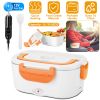 1L Travel Thermal Bento Box, Portable Food Warmer w/ 2 Removable Compartments and 1 Spoon 