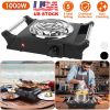1000W Electric Single Burner Portable Coil Heating Hot Plate with 5 Temperature Adjustments