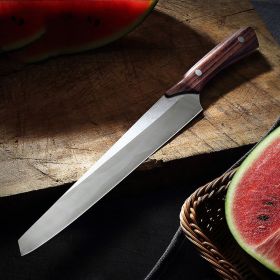 Stainless Steel 9.4 Inch Kitchen Knife with Rosewood Handle (Color: White)