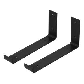 2 Pack Heavy Duty Wall Mounted Shelf Bracket - L-Shaped Metal with Screws Set (Option: T2)