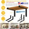 2 Pack Heavy Duty Wall Mounted Shelf Bracket - L-Shaped Metal with Screws Set