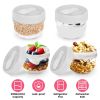 4 Pcs (20OZ) Oats Containers with Lids and Folding Spoons