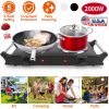 2000W Electric Dual Burner Portable Coil Heating Hot Plate with 5 Temperature Adjustments