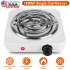 1000W Electric Single Burner Coil Heating Hot Plate Stove with Non Slip Rubber Feet,  5 Temperature Adjustments