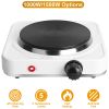 1500W Portable Electric Single Burner Hot Plate with 5 Temperature Adjustments & Non Slip Rubber Feet