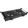 2000W Electric Coil Heating Dual Burner Hot Plate with 5 Temperature Adjustments & Portable Handles, Compact