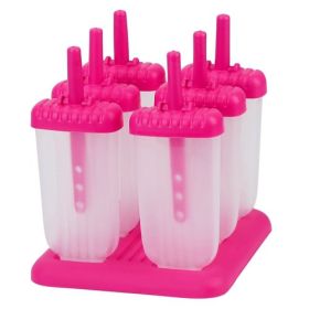 6 Pcs Plastic Popsicle Maker (Option: HotPink)