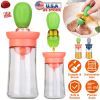 2-in-1 Oil Dispenser Bottle with Silicone Brush Dropper