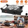 1000W Electric Single Burner Portable Coil Heating Hot Plate with 5 Temperature Adjustments