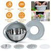 Stainless Steel Multifunctional Mixing Bowl with Lid Set