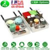 2 Pcs Carbon Steel Pull Out Cabinet Organizer with Handle (55LBS Max Load)