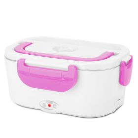 1L Travel Thermal Bento Box, Portable Food Warmer w/ 2 Removable Compartments and 1 Spoon  (Option: HG_FoodHeater(Pink)_GPCT2687)