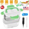 1L Travel Thermal Bento Box, Portable Food Warmer w/ 2 Removable Compartments and 1 Spoon 