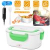1L Travel Thermal Bento Box, Portable Food Warmer w/ 2 Removable Compartments and 1 Spoon 