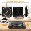 1500W Portable Electric Single Burner Hot Plate with 5 Temperature Adjustments & Non Slip Rubber Feet