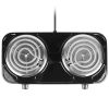 2000W Portable Electric Double Burner Hot Plate with 5 Temperature Adjustments & Non-Slip Rubber Feet, Compact