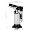 Culinary Adjustable Butane Torch Lighter, Refillable w/ Fire Lock (Gas Not Included)