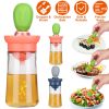2-in-1 Oil Dispenser Bottle with Silicone Brush Dropper