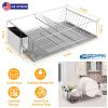 Stainless Steel Dish Drying Rack w/ Drainboard