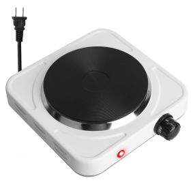 1500W Portable Electric Single Burner Hot Plate with 5 Temperature Adjustments & Non Slip Rubber Feet (Option: HG_Stove(1500W_White)_GPCT3900)