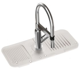 14.56 x 5.51 in  Silicone Faucet Splash Mat (Option: Beige)