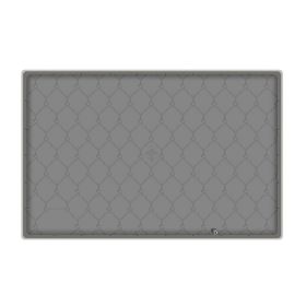 34 x 22" Silicone Under Sink Mat with Drain Hole for Cabinet - Holds Up to 3 Liquid Gallons (Option: Grey)