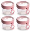 4 Pcs (20OZ) Oats Containers with Lids and Folding Spoons